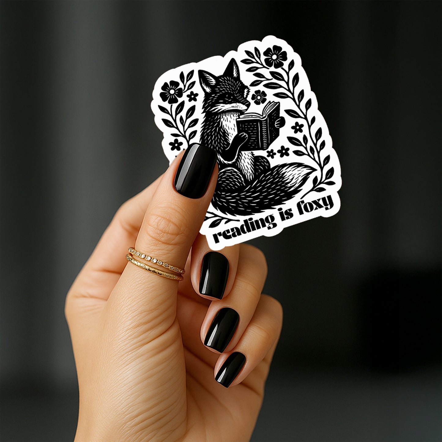 Reading Fox Sticker