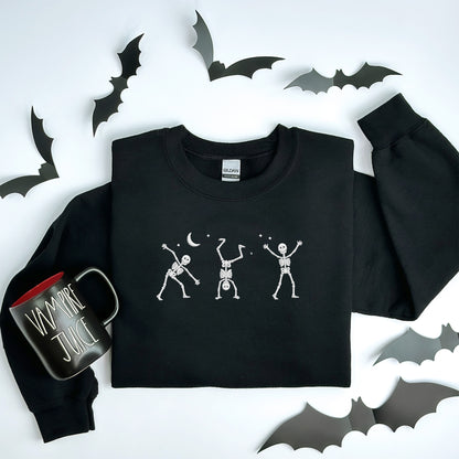 Cartwheeling Skeletons Crewneck Sweatshirt