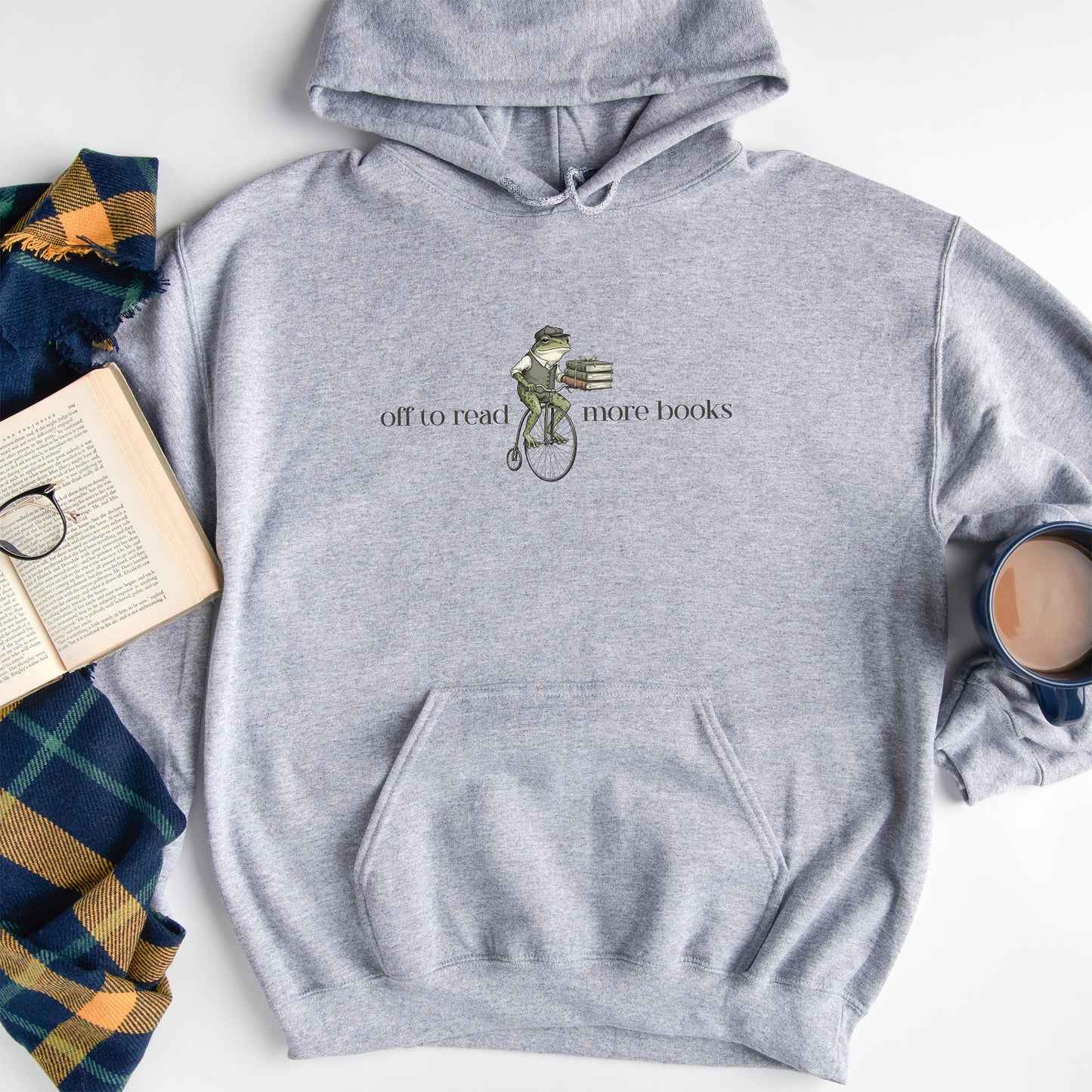 Reading Frog Hoodie Sweatshirt