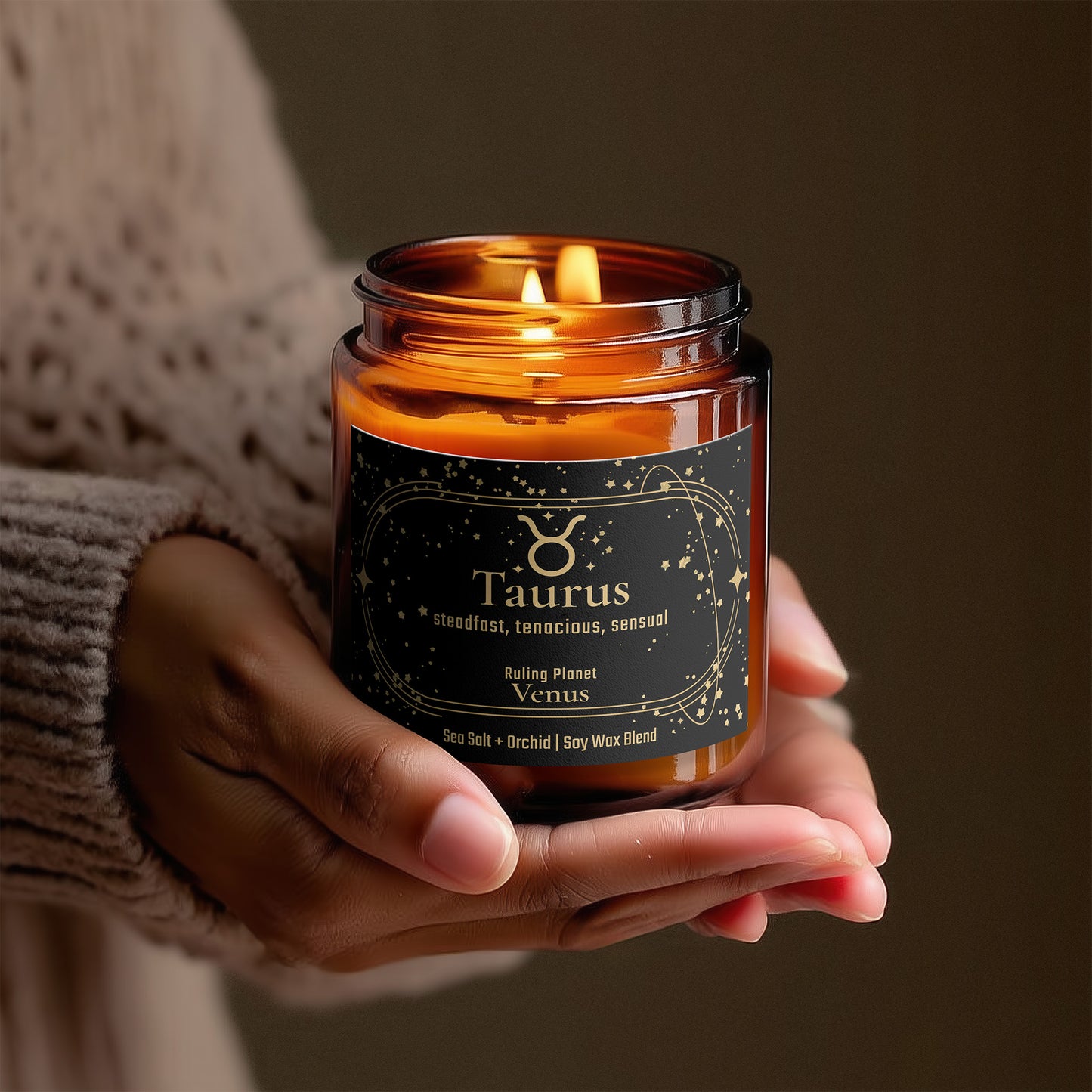 Taurus Zodiac Candle