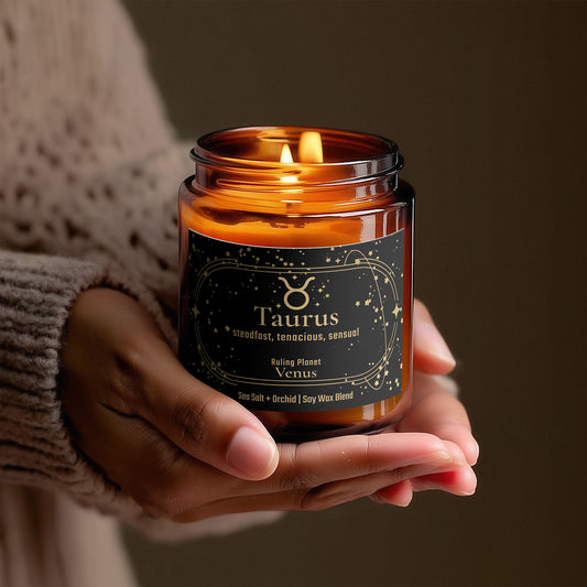 Taurus Zodiac Candle