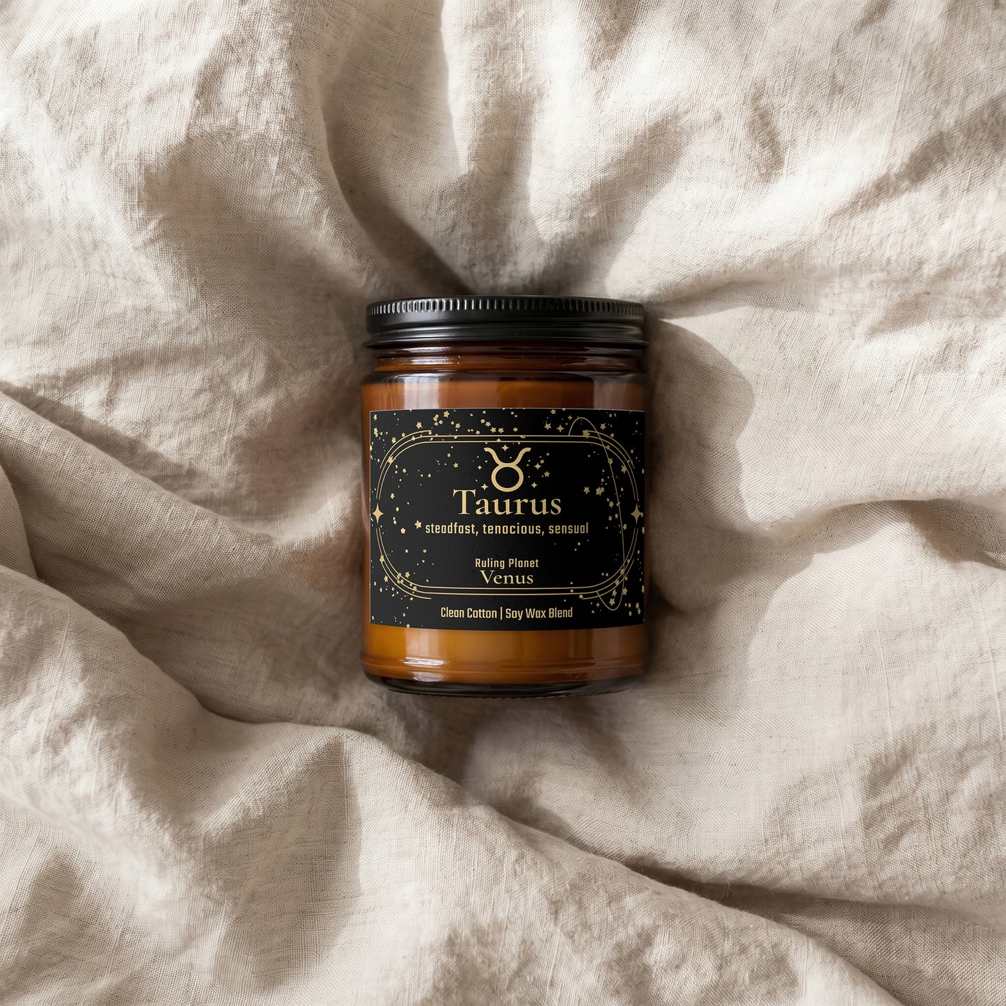 Taurus Zodiac Candle