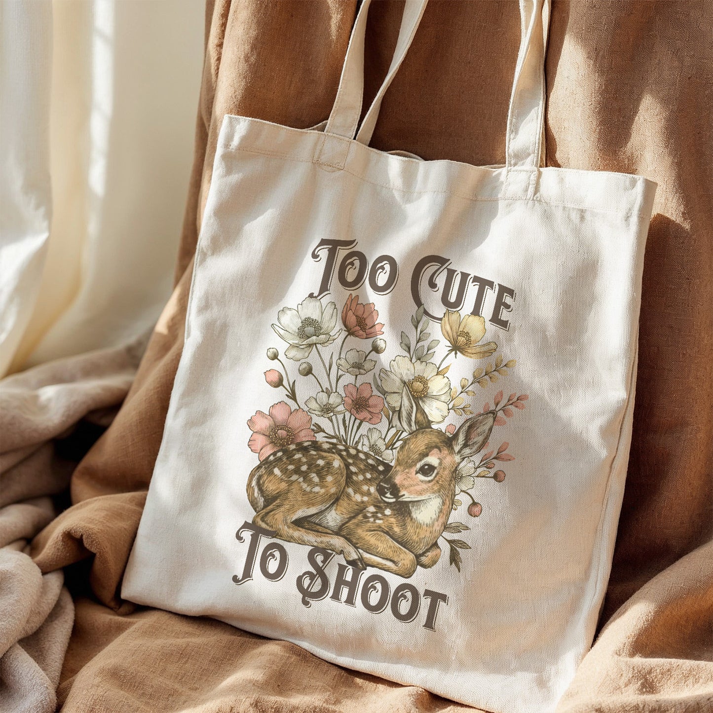 Too Cute Canvas Tote Bag