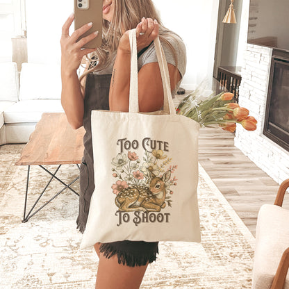 Too Cute Canvas Tote Bag