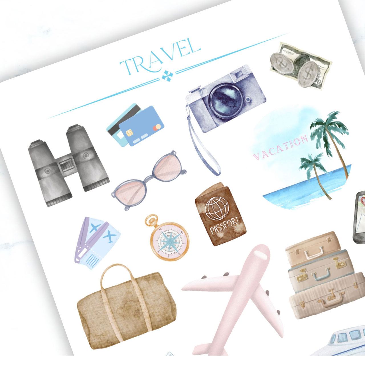 Travel Sticker Sheet