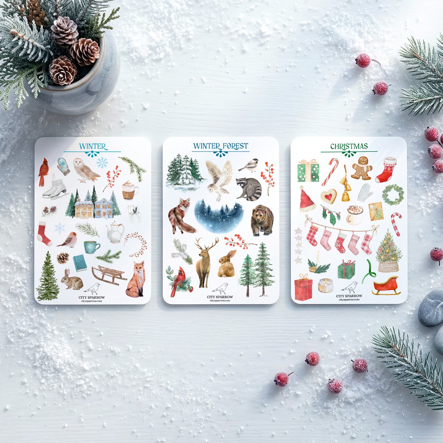 Winter Sticker Sheet Bundle