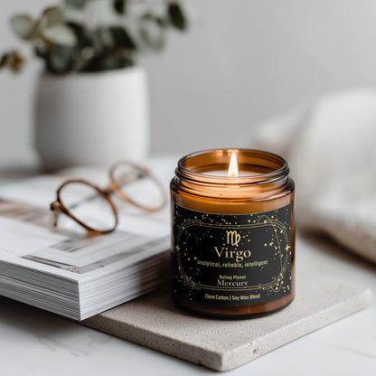 Virgo Zodiac Candle