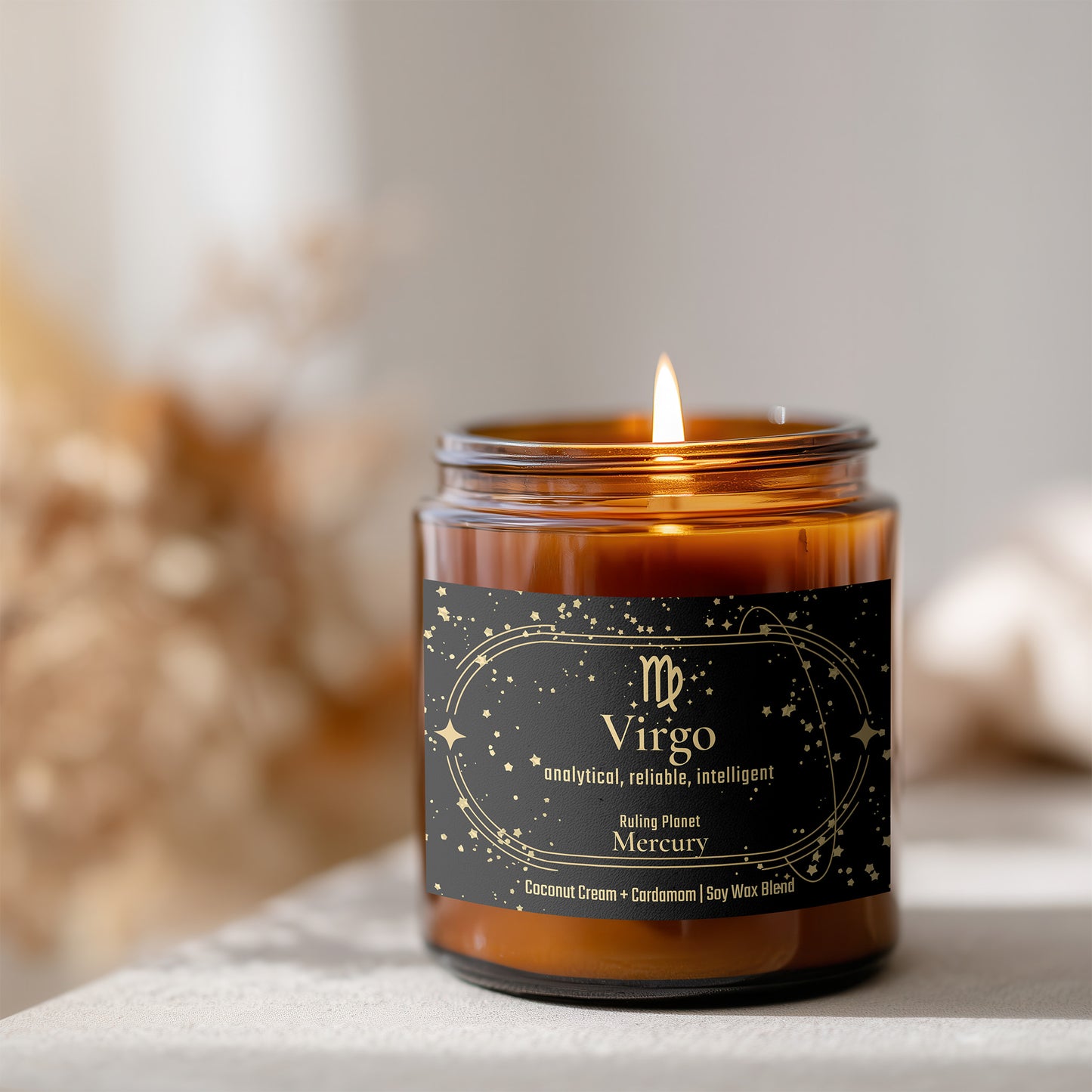 Virgo Zodiac Candle