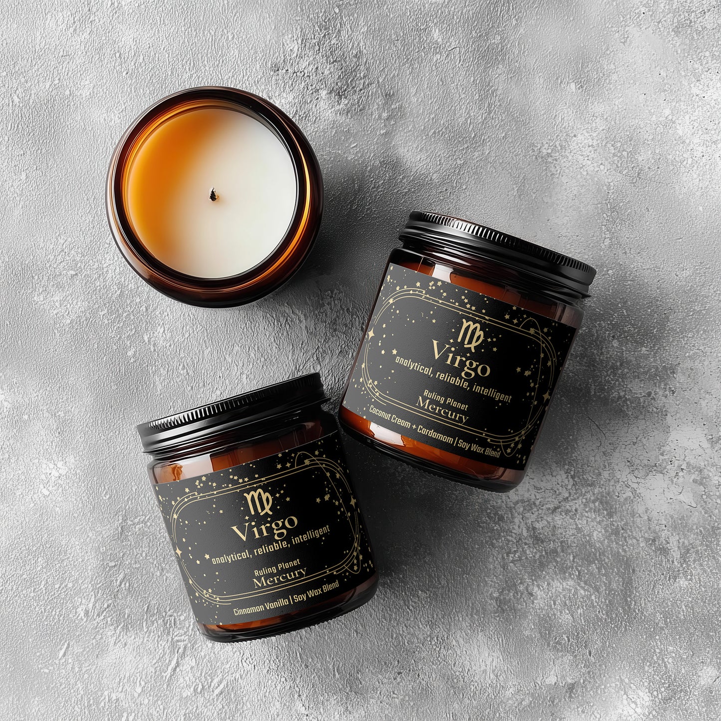 Virgo Zodiac Candle