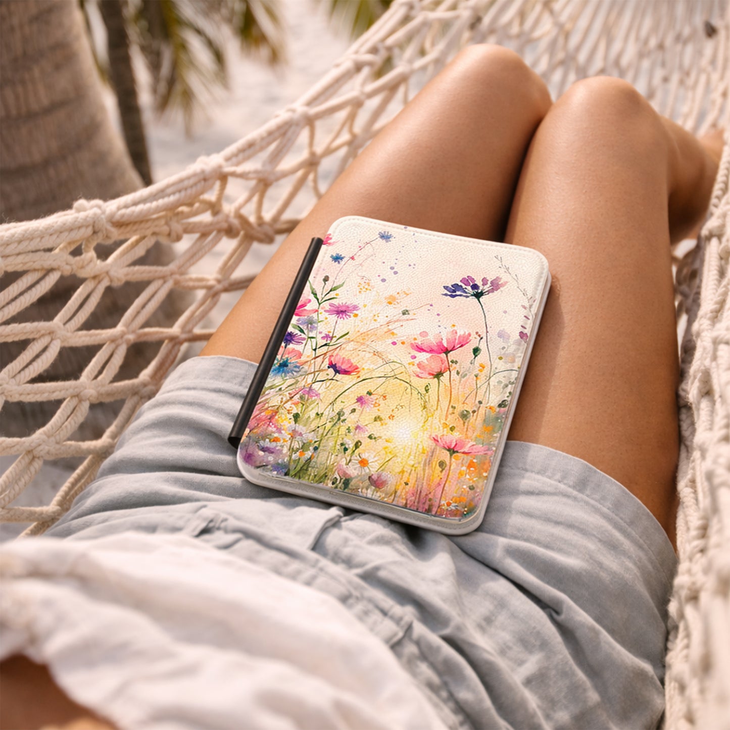 Watercolor Flowers Kindle Case