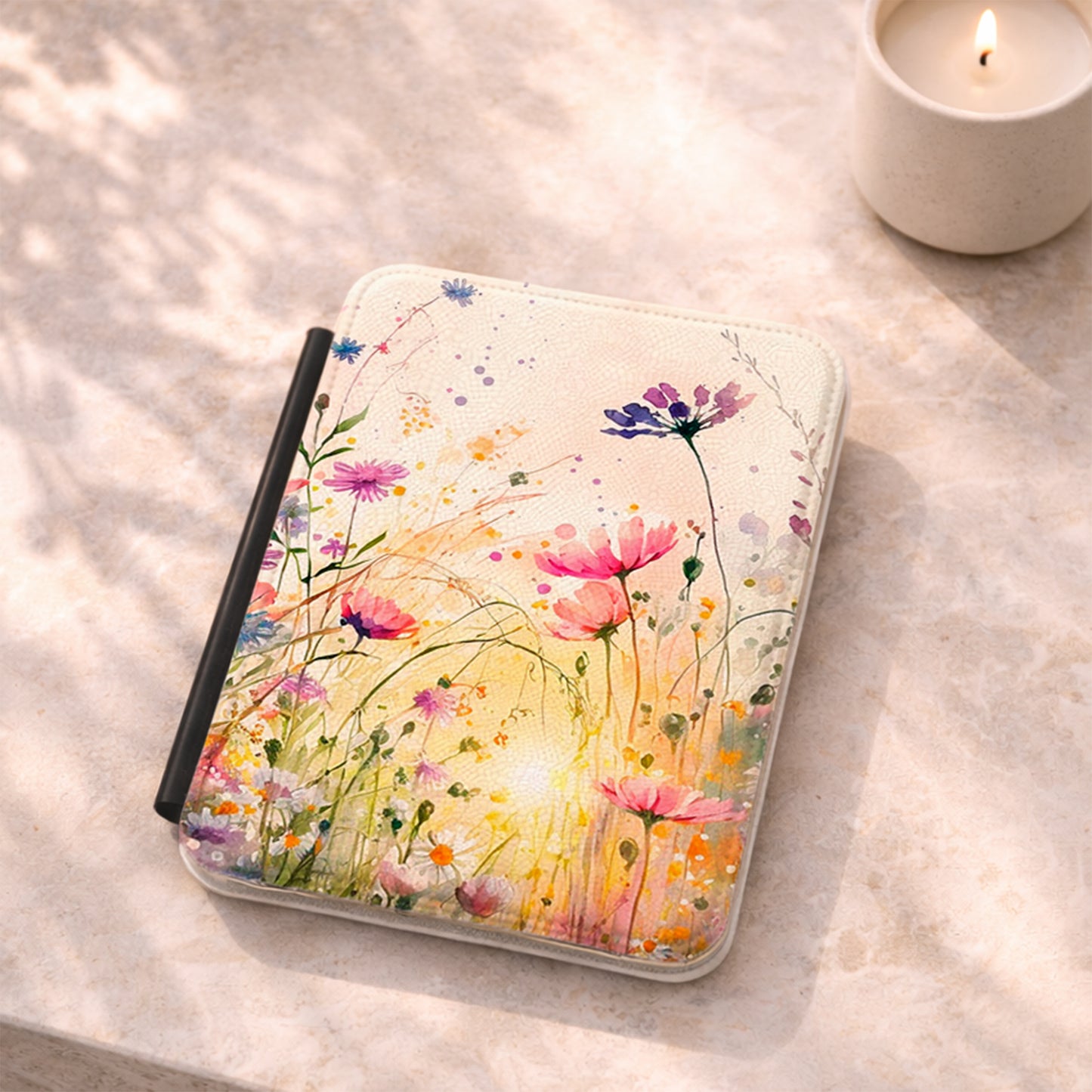 Watercolor Flowers Kindle Case