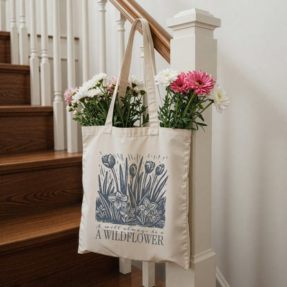 Wildflower Canvas Tote Bag