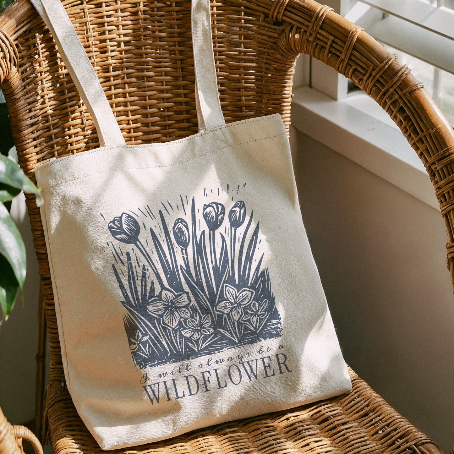 Wildflower Canvas Tote Bag