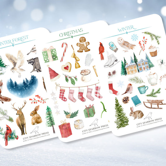 Winter Sticker Sheet Bundle