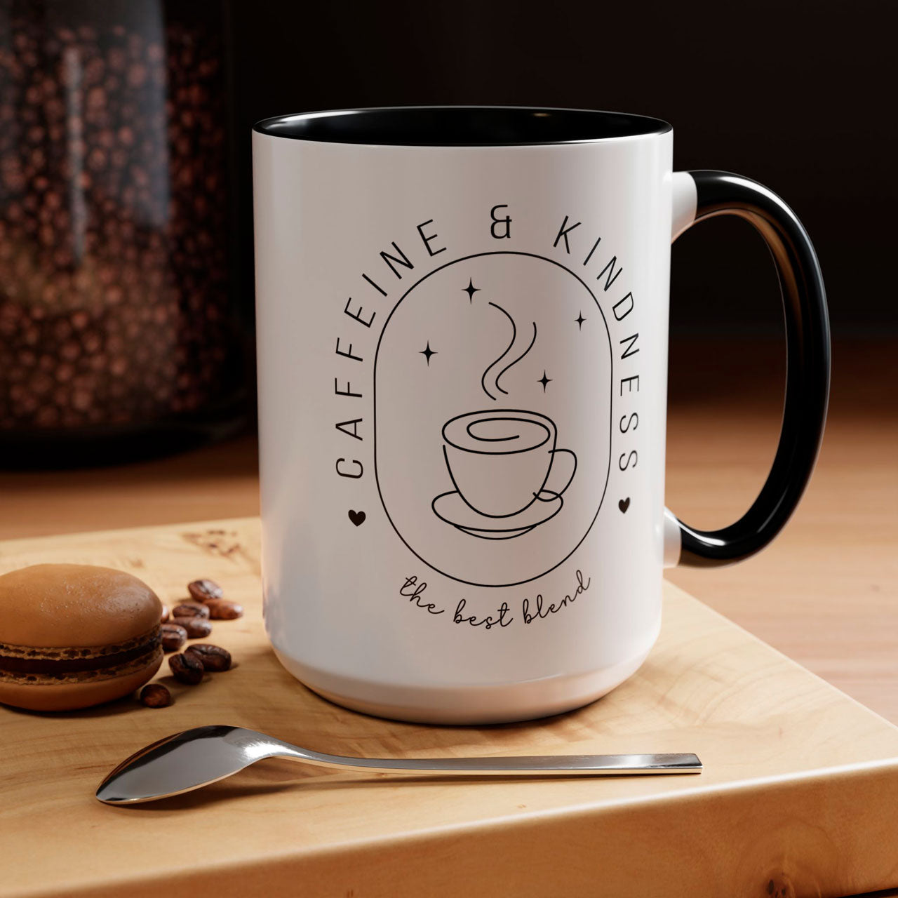 Caffeine and Kindness Coffee Mug