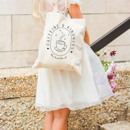 Caffeine and Kindness Tote Bag