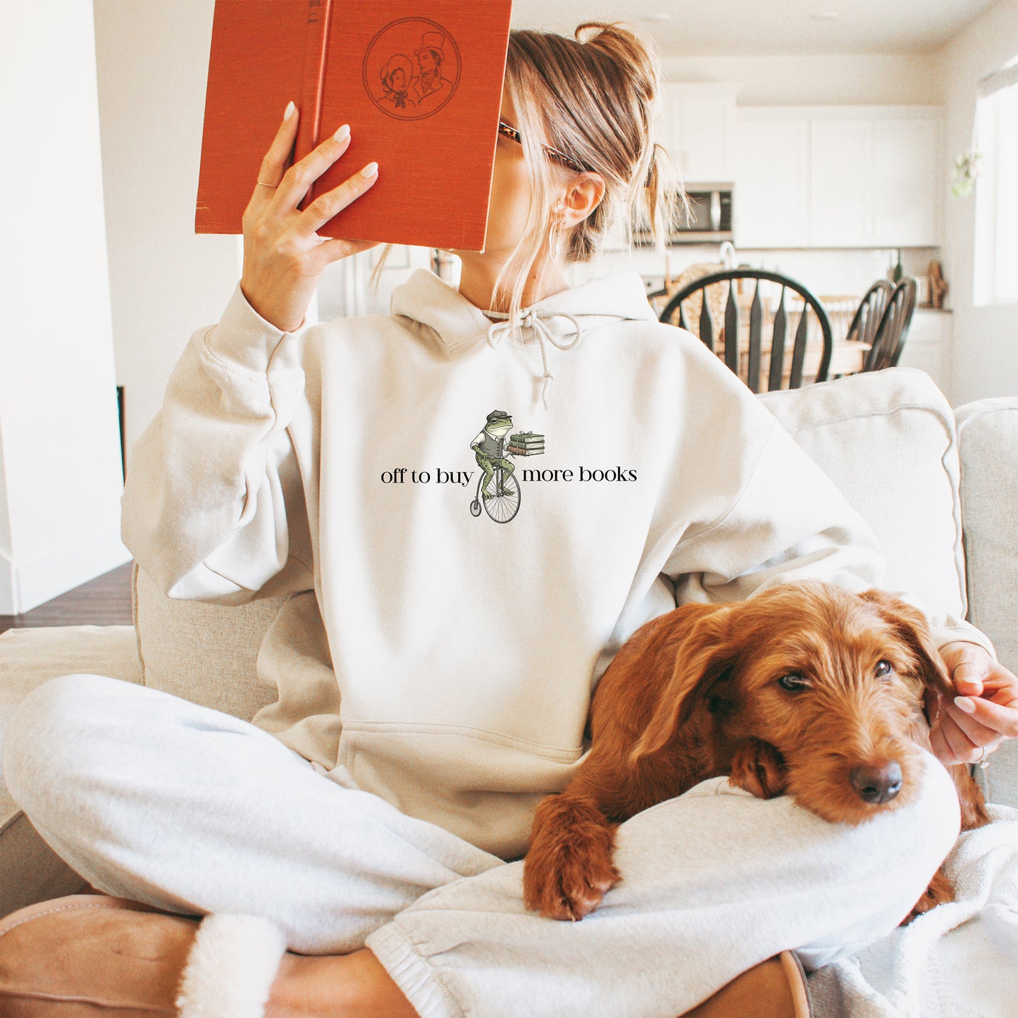 Reading Frog Hoodie Sweatshirt