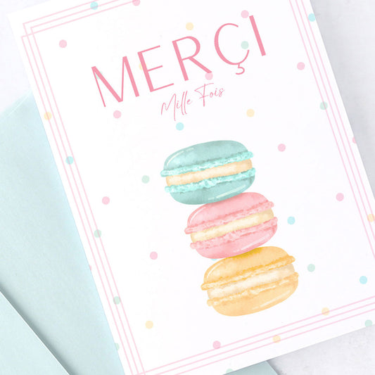 French Macarons Thank You Notes | Set of 6