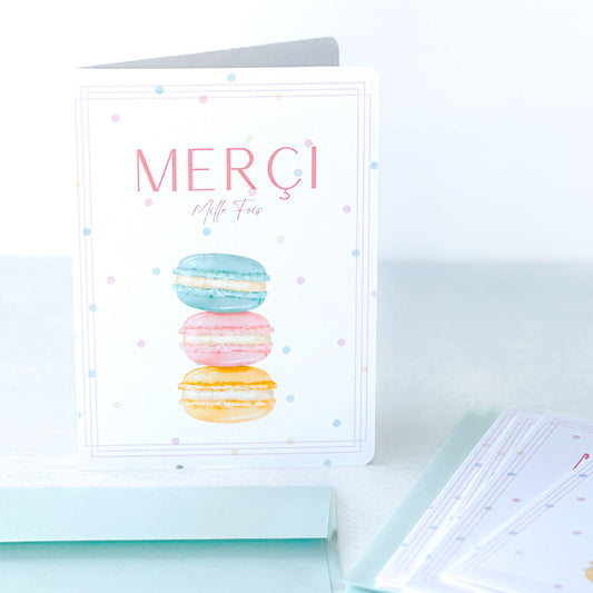 French Macarons Thank You Notes | Set of 6
