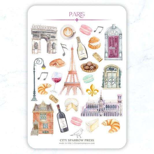 Paris Sticker Sheet