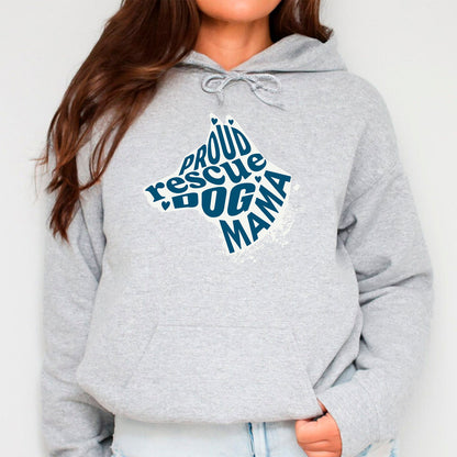 Rescue Dog Mama Hoodie Sweatshirt